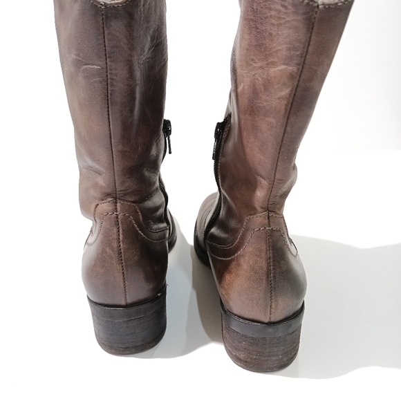 Paul Green Mûnchen Handmade Leather Western Brown Boots - Picture 3 of 7